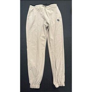 Rare National Geographic Elastic Drawstring Waist Sz Small Khaki Jogger Vtg
